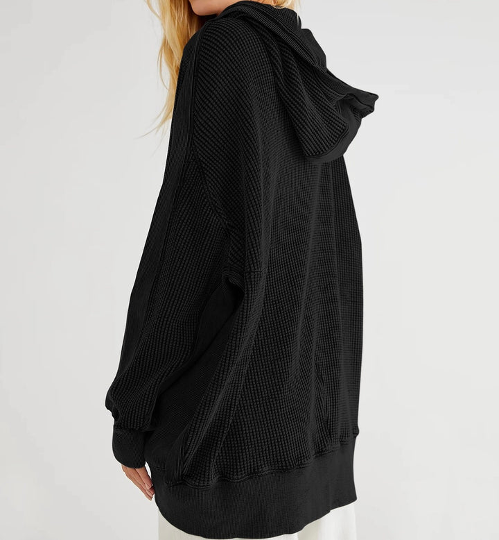 Oversized Zip Up Longline Hoodie