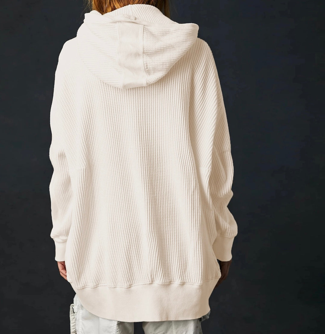 Oversized Zip Up Longline Hoodie