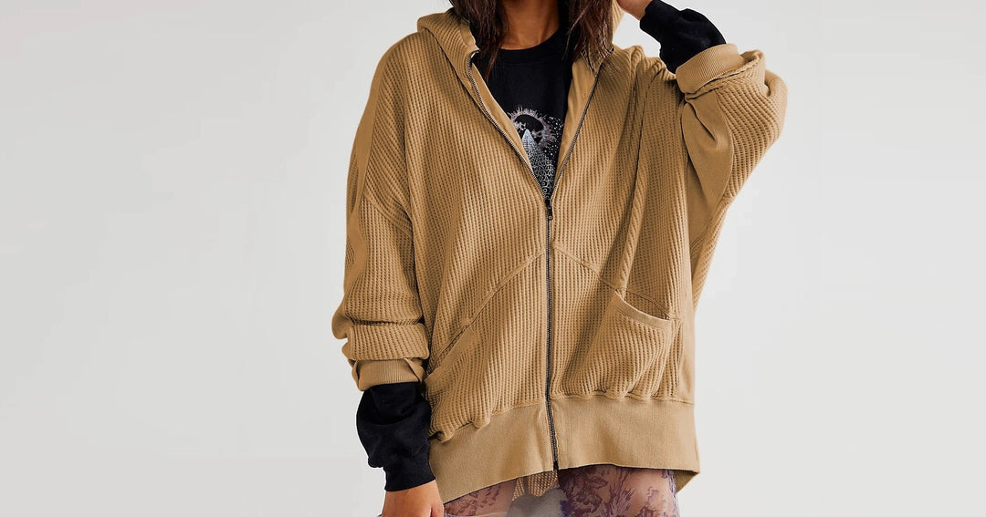 Oversized Zip Up Longline Hoodie