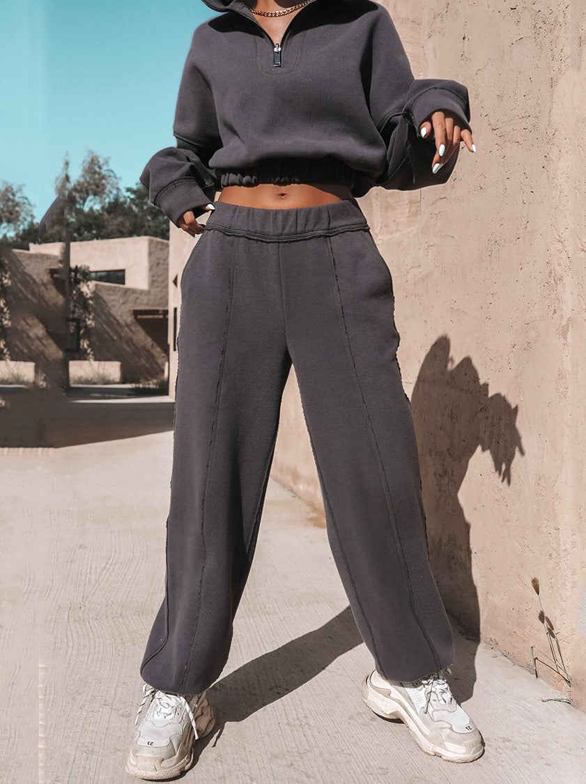 Sweatshirt Trousers Two-Piece Set