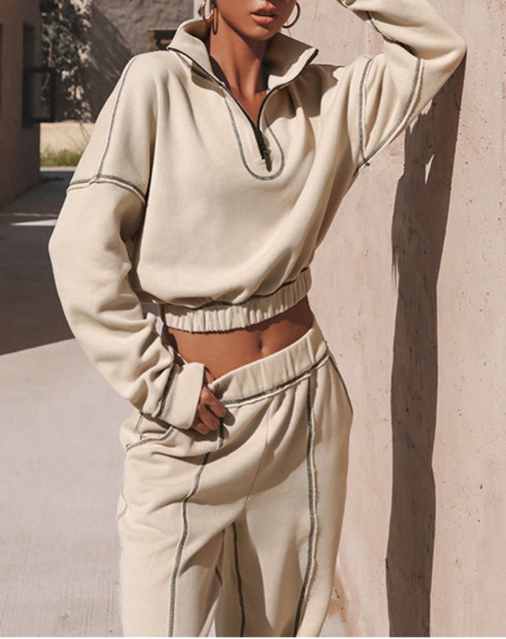 Sweatshirt Trousers Two-Piece Set